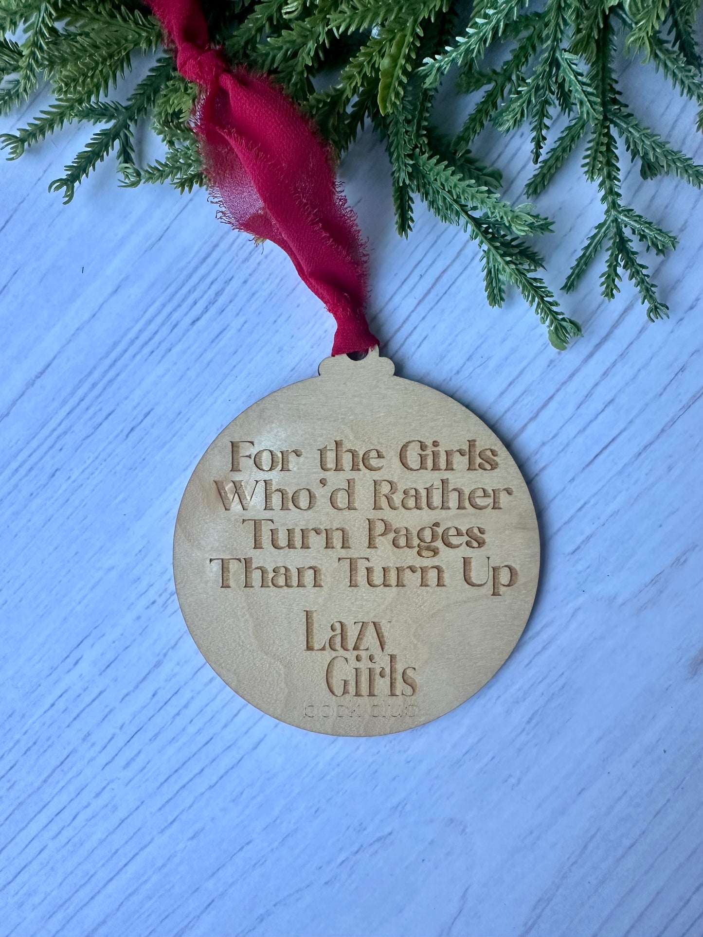 Lazy Girls Book Club Ornaments - Maple