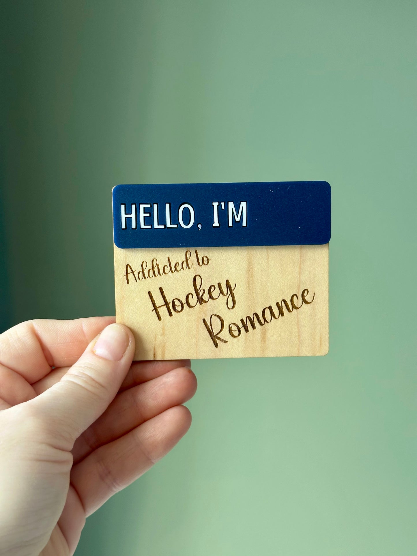 Bookish Romance Magnet - "Hello I'm Addicted to Cowboy Romance/Hockey